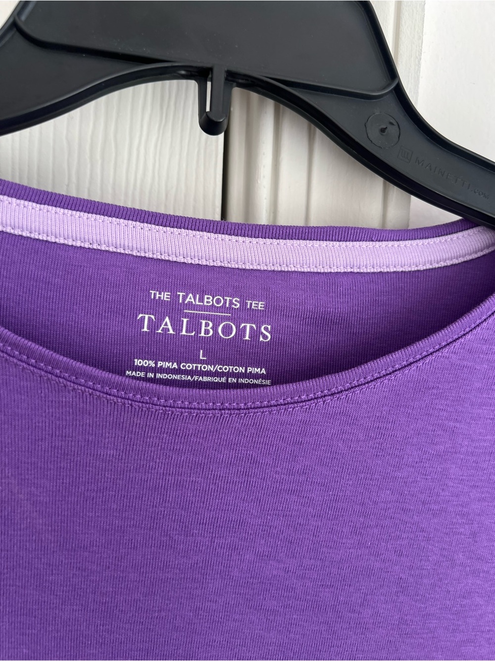 Talbots Purple Short-Sleeve Crewneck Tee L - Picture 3 of 7